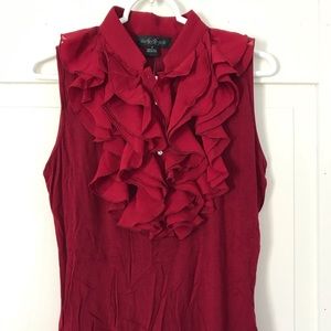Burgundy Dress Top